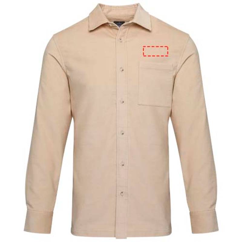 Alum menčestrová unisex košeľa, hnedá Oatmeal, XS Alum menčestrová unisex košeľa, hnedá Oatmeal, XS