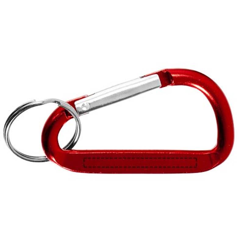 Timor kľúčenka s karabínou z recyklovaného hliníka, červená Timor kľúčenka s karabínou z recyklovaného hliníka, červená