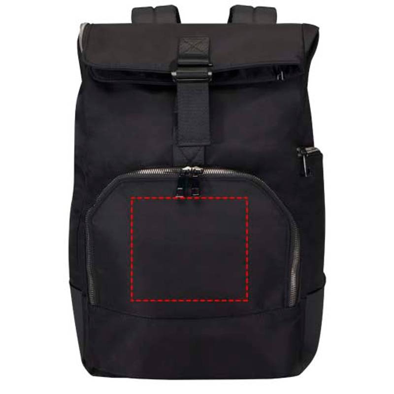 GRS recyklovaný rolovací batoh veľkosti 15″ (38 cm), 18 l Rhine, čierna GRS recyklovaný rolovací batoh veľkosti 15″ (38 cm), 18 l Rhine, čierna