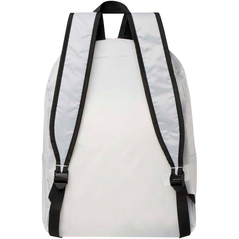 Skládací batoh EcoFold z RPET s objemem 15 l, bílá Skládací batoh EcoFold z RPET s objemem 15 l, bílá