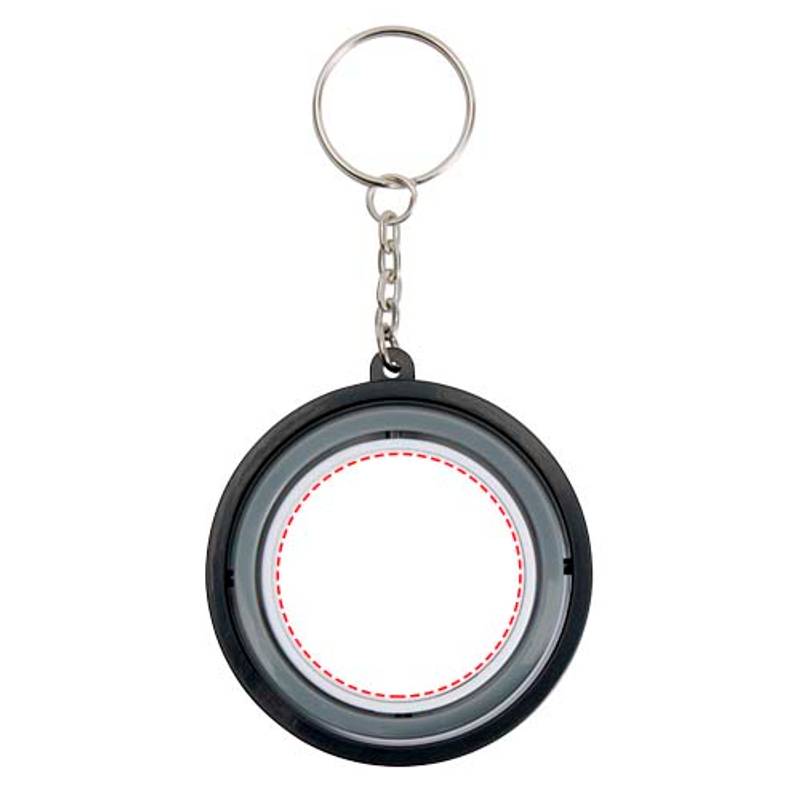 Spinx gyroskopický fidget přívěsek na klíče z recyklovaného plastu, černá Spinx gyroskopický fidget přívěsek na klíče z recyklovaného plastu, černá