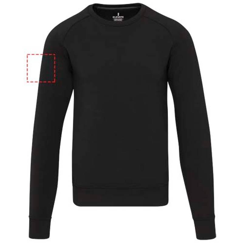 Yukon unisex športový sveter s okrúhlym výstrihom, čierna, XS Yukon unisex športový sveter s okrúhlym výstrihom, čierna, XS