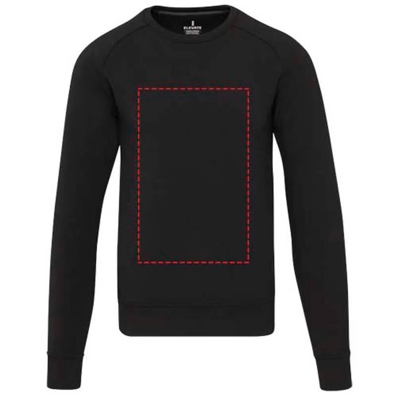 Yukon unisex športový sveter s okrúhlym výstrihom, čierna, XS Yukon unisex športový sveter s okrúhlym výstrihom, čierna, XS