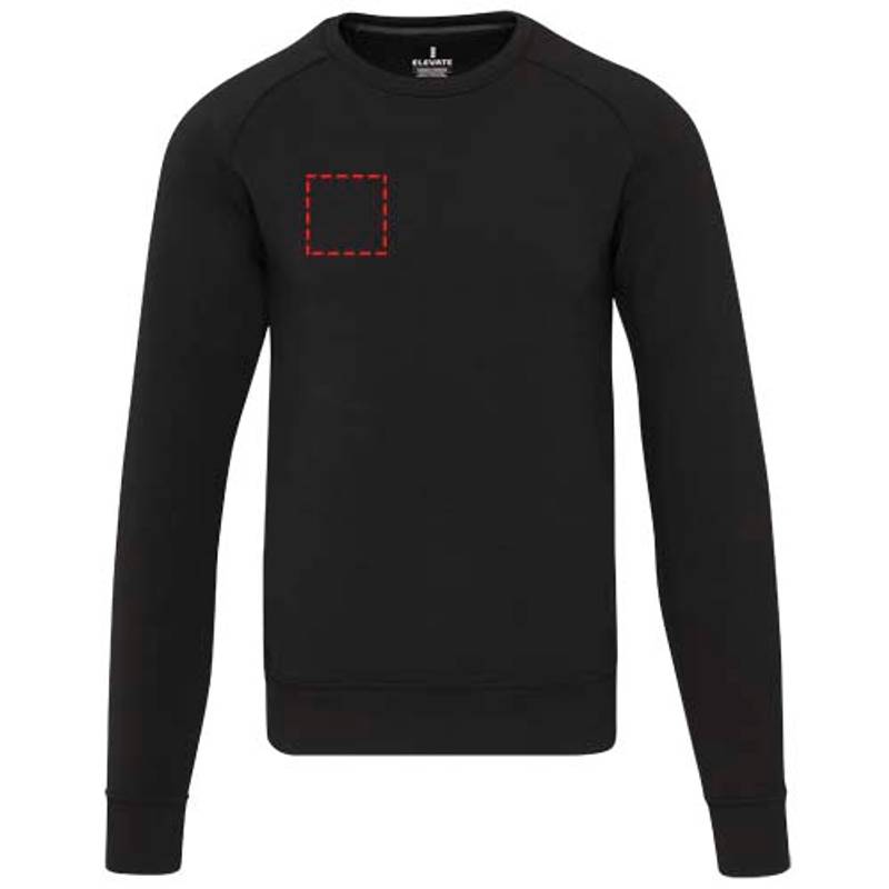 Yukon unisex športový sveter s okrúhlym výstrihom, čierna, XS Yukon unisex športový sveter s okrúhlym výstrihom, čierna, XS