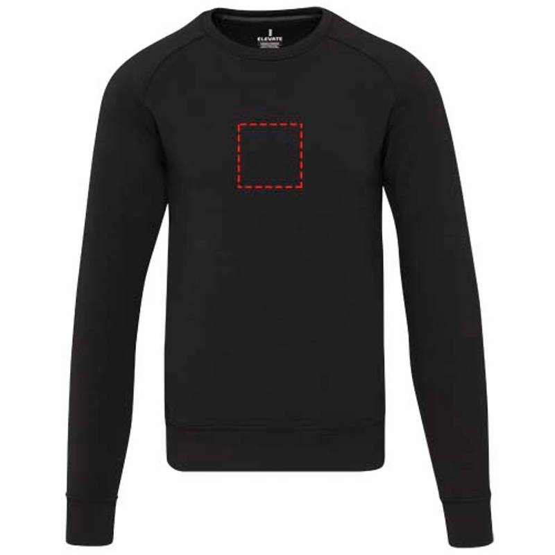 Yukon unisex športový sveter s okrúhlym výstrihom, čierna, XS Yukon unisex športový sveter s okrúhlym výstrihom, čierna, XS