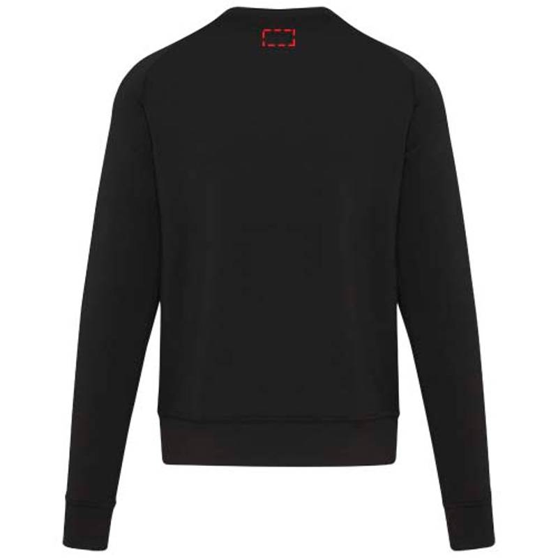 Yukon unisex športový sveter s okrúhlym výstrihom, čierna, XS Yukon unisex športový sveter s okrúhlym výstrihom, čierna, XS