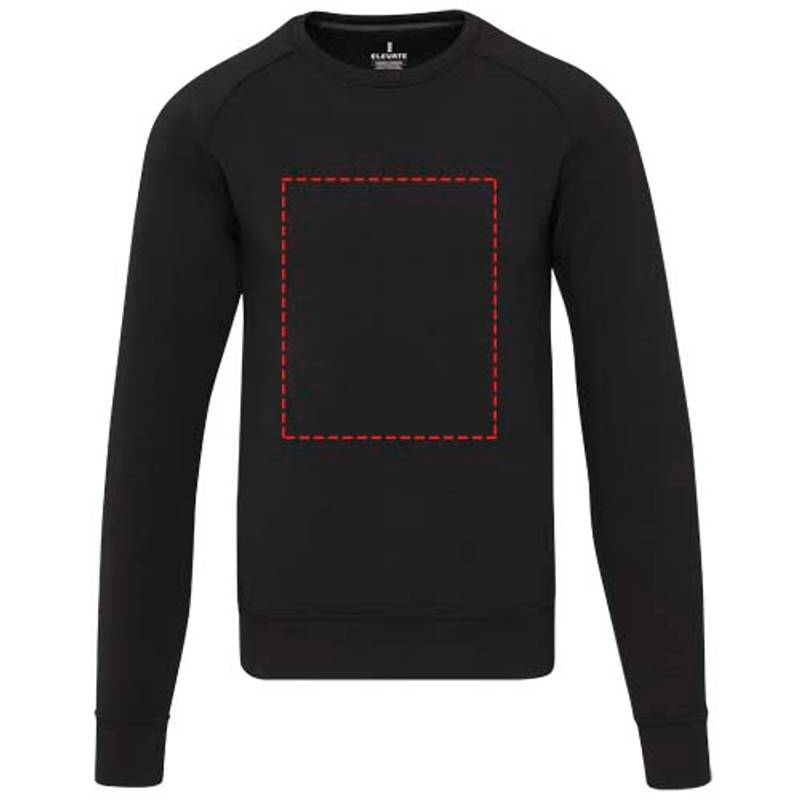 Yukon unisex športový sveter s okrúhlym výstrihom, čierna, XS Yukon unisex športový sveter s okrúhlym výstrihom, čierna, XS