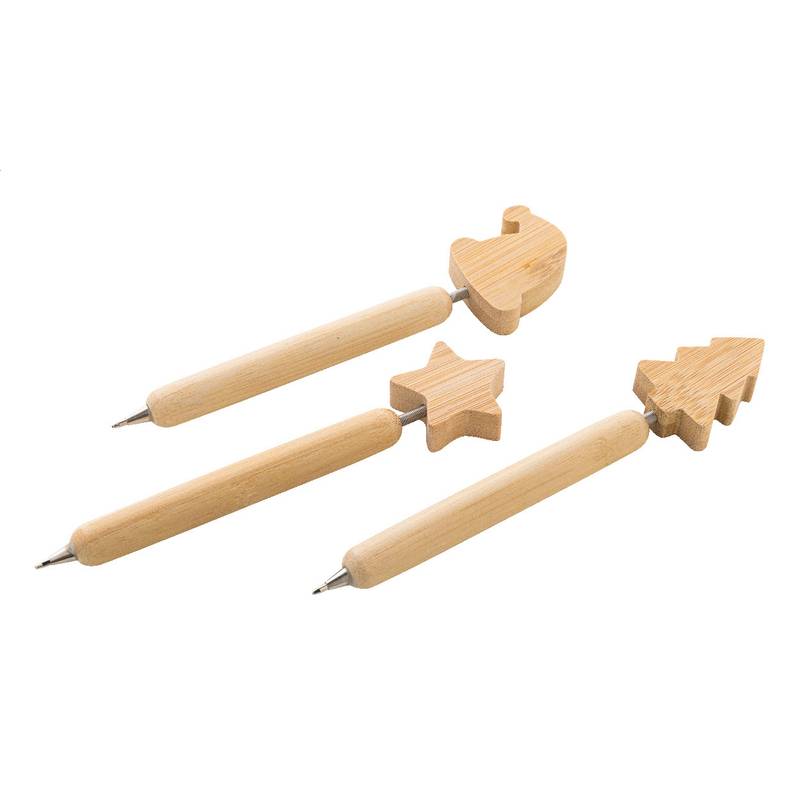 Xoom Vianočné guľôčkové pero, vianočný stromček, hnedá Natural Xoom Vianočné guľôčkové pero, vianočný stromček, hnedá Natural