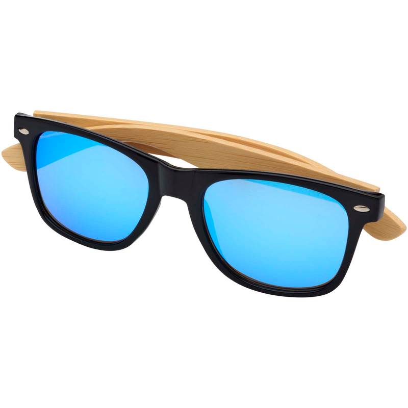 Slnečné okuliare Hue s bambusovými nožičkami, modrá - hnedá Natural Slnečné okuliare Hue s bambusovými nožičkami, modrá - hnedá Natural