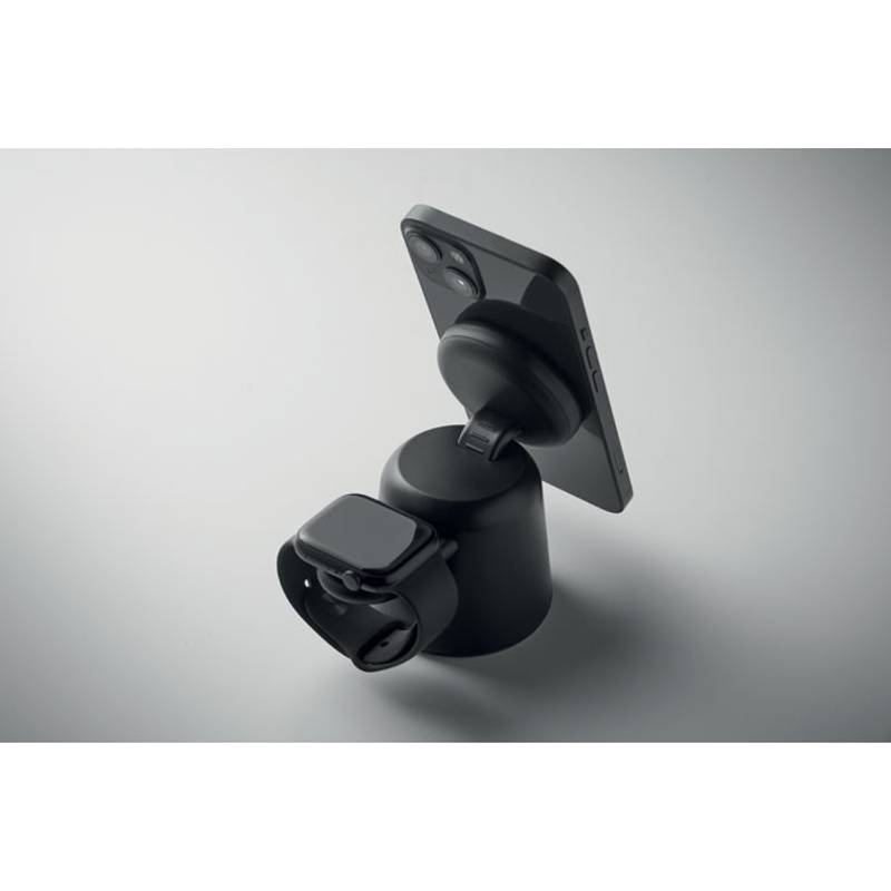 Bezdrôtová 15W nabíjačka 3v1, čierna Bezdrôtová 15W nabíjačka 3v1, čierna