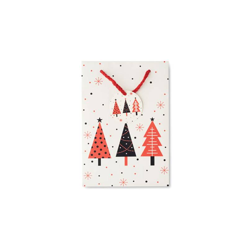 Darčeková papierová taška malá, biela Darčeková papierová taška malá, biela