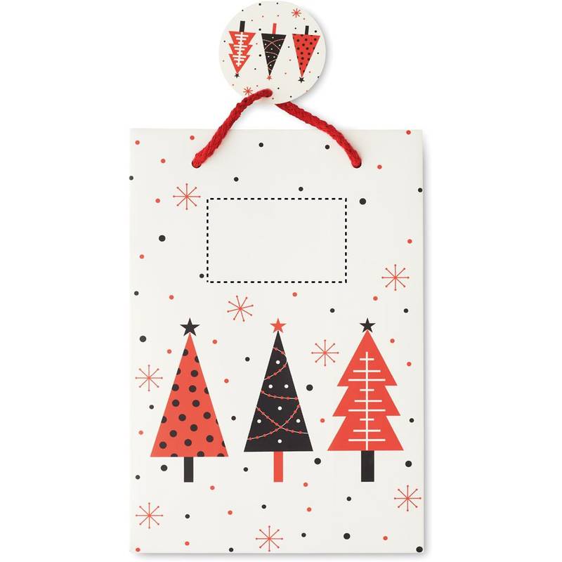 Darčeková papierová taška malá, biela Darčeková papierová taška malá, biela