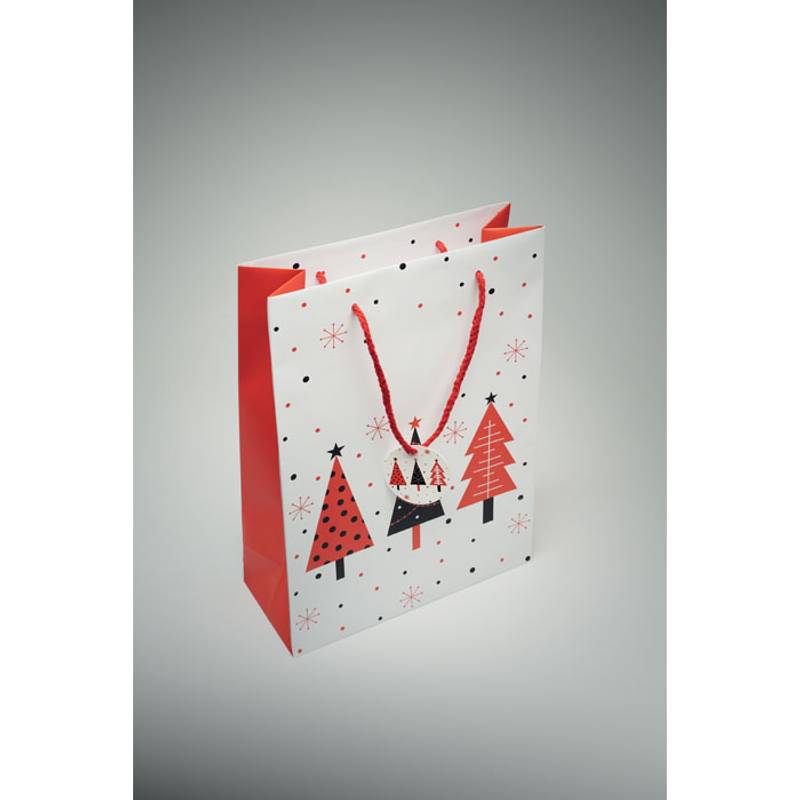 Dárková papírová taška velká, bílá Dárková papírová taška velká, bílá