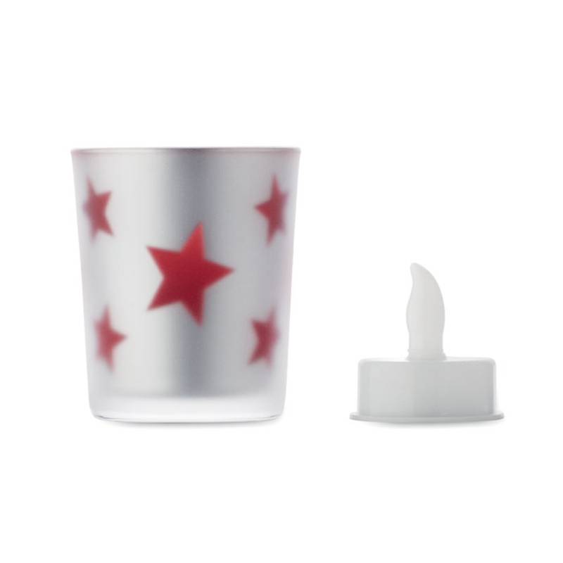 LED čajová sviečka, červená LED čajová sviečka, červená