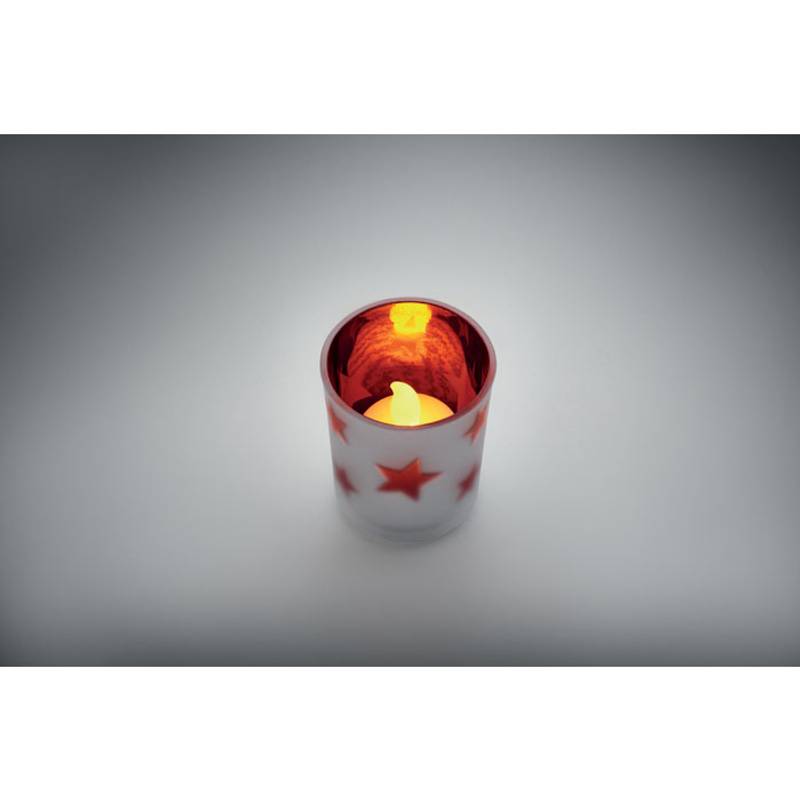 LED čajová sviečka, červená LED čajová sviečka, červená