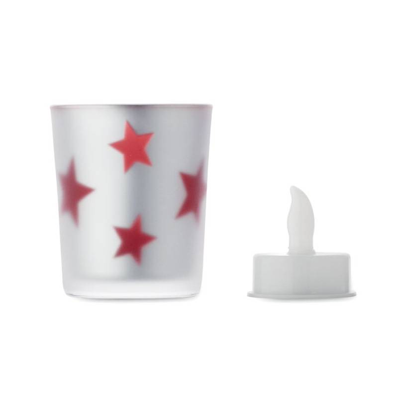 LED čajová sviečka, červená LED čajová sviečka, červená