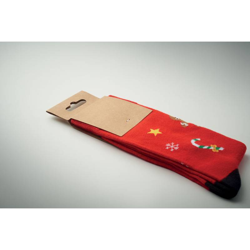 Pár vianočných ponožiek L, červená Pár vianočných ponožiek L, červená