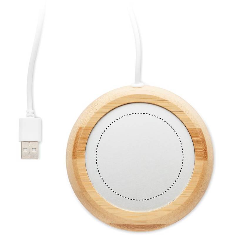 Bambusový USB ohřívač hrnků, hnědá Wood Bambusový USB ohřívač hrnků, hnědá Wood
