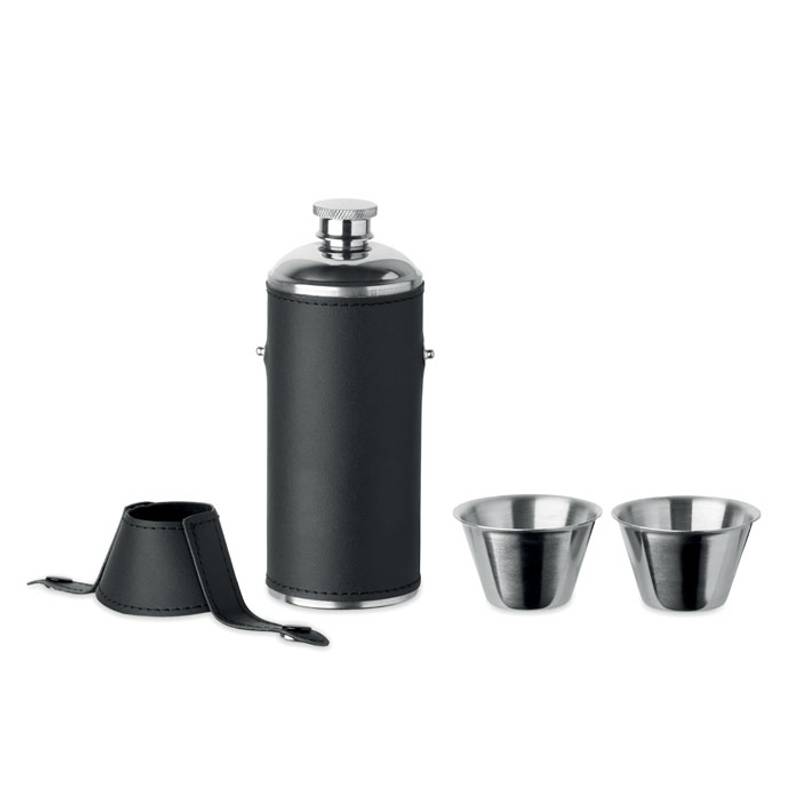 Ploskačka s panákmi, čierna Ploskačka s panákmi, čierna