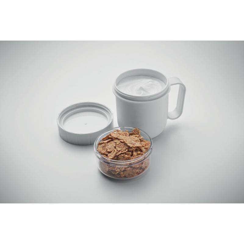 Hrnek na cesty z PP 450 ml, bílá Hrnek na cesty z PP 450 ml, bílá