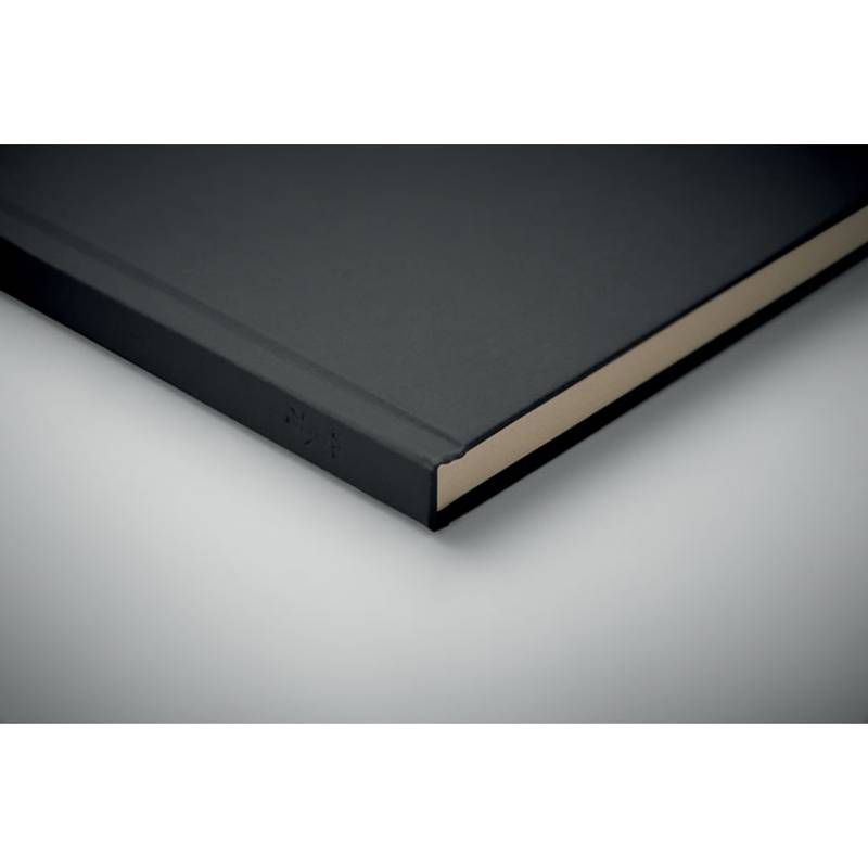 Zápisník A5 z třtinového PLA, černá Zápisník A5 z třtinového PLA, černá