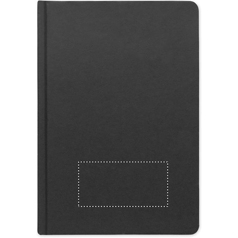 Zápisník A5 z třtinového PLA, černá Zápisník A5 z třtinového PLA, černá