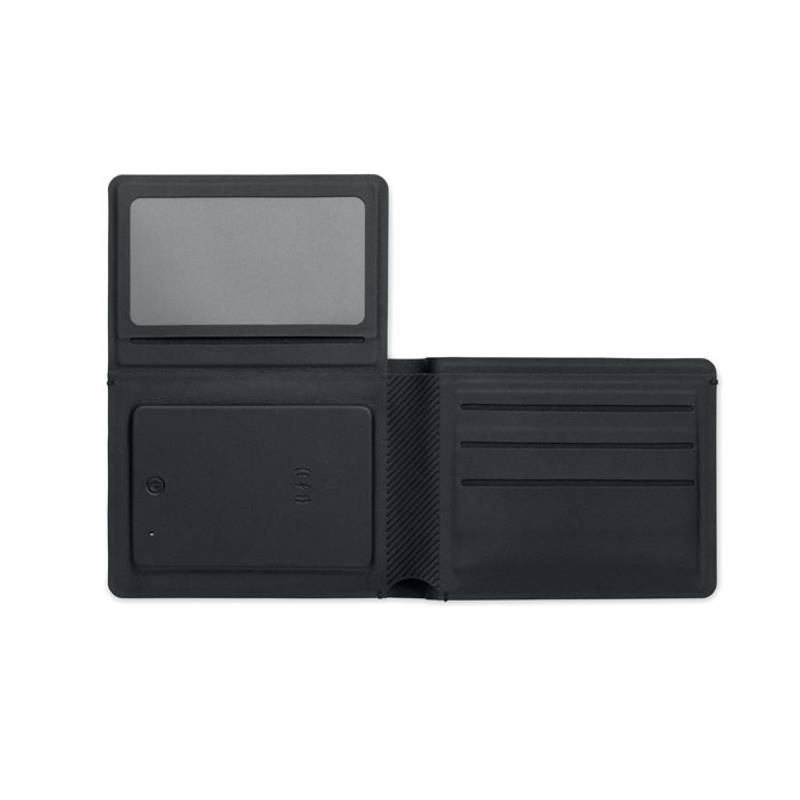 Peňaženka z PU s vyhľadávačom, čierna Peňaženka z PU s vyhľadávačom, čierna