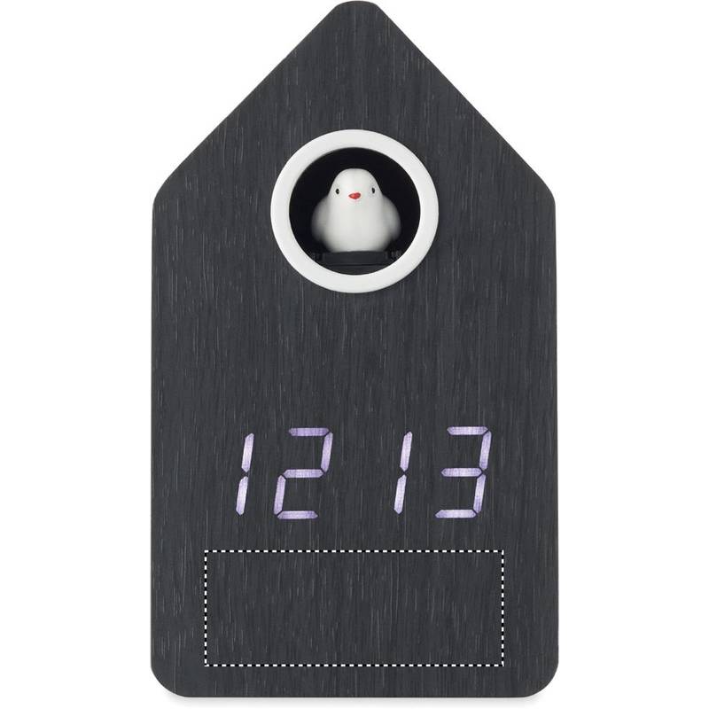 Kukučky a budík z MDF, čierna Kukučky a budík z MDF, čierna