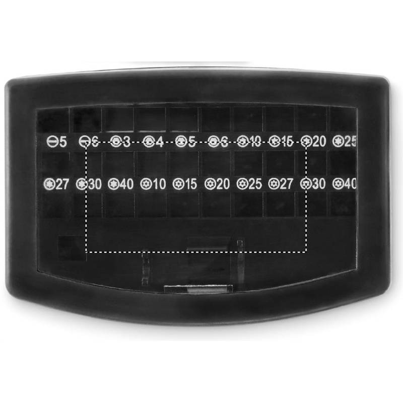 Sada skrutkovačov a bitov, 32ks, čierna Sada skrutkovačov a bitov, 32ks, čierna