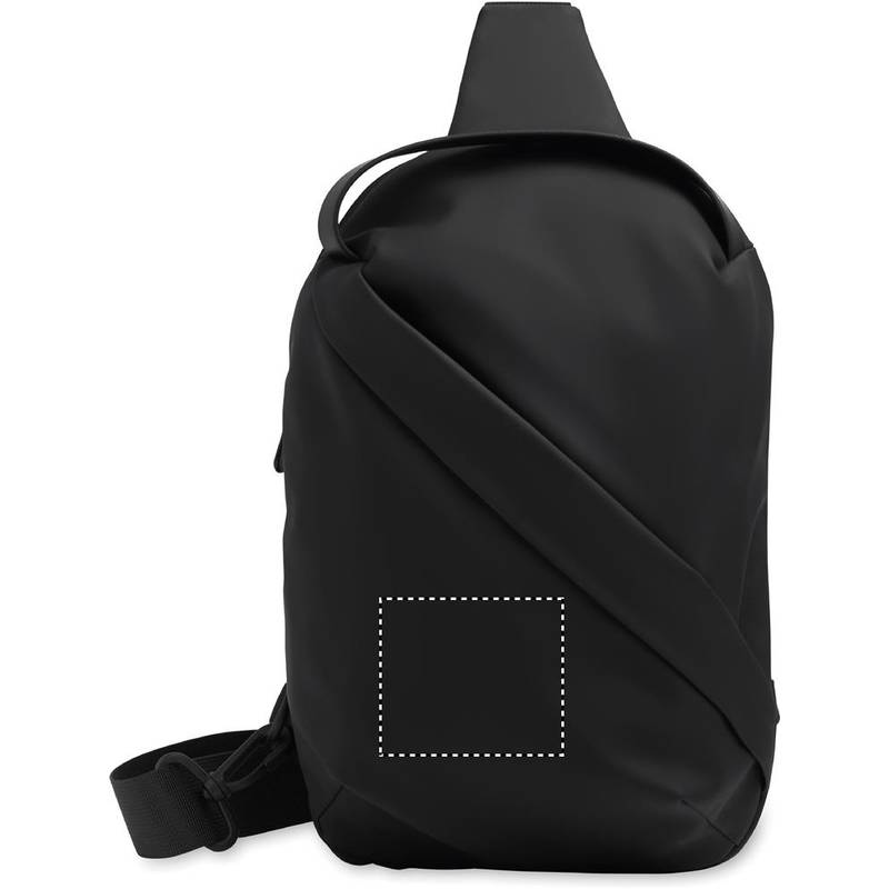 Taška cez hruď z mäkkého PU, čierna Taška cez hruď z mäkkého PU, čierna