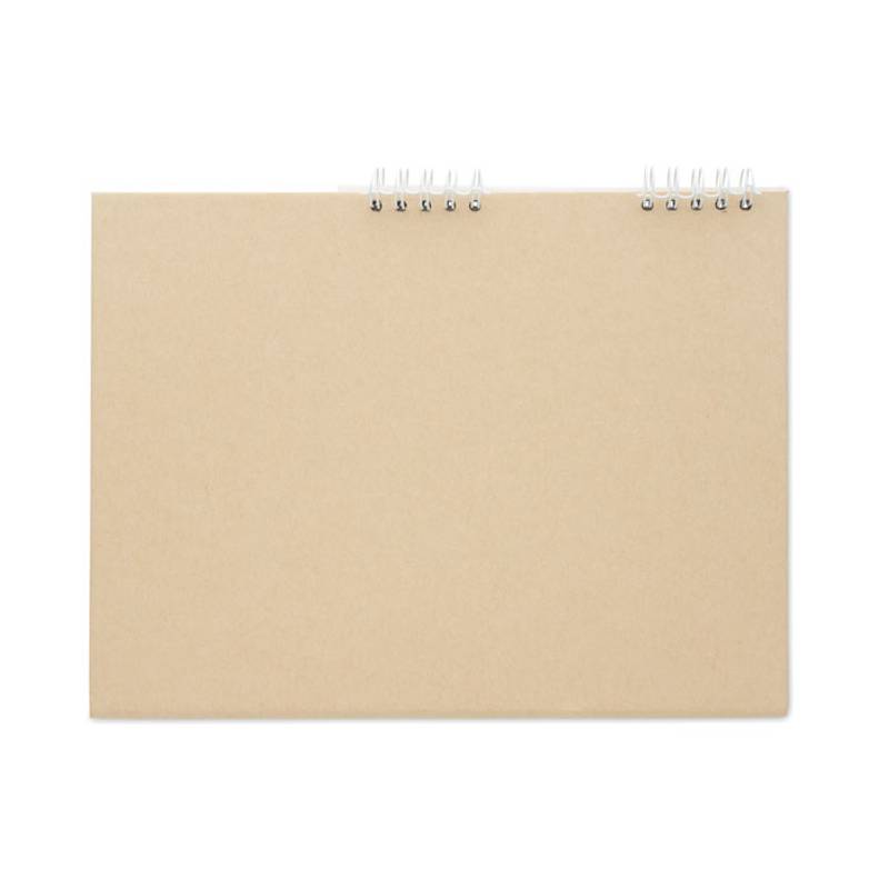 Stolový kalendár s bločkom, hnedá Beige Stolový kalendár s bločkom, hnedá Beige