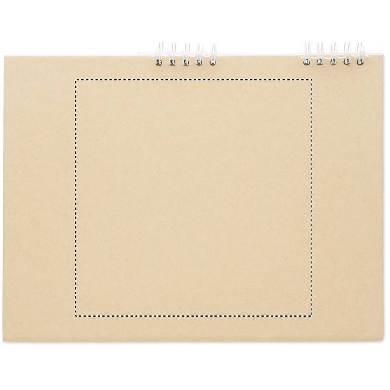 Stolový kalendár s bločkom, hnedá Beige Stolový kalendár s bločkom, hnedá Beige