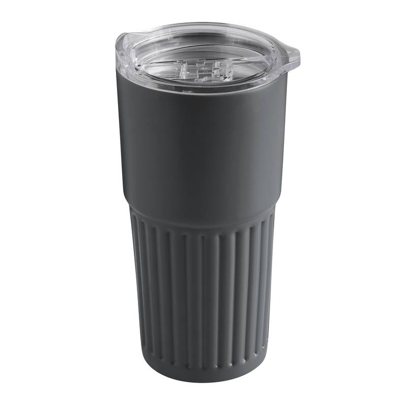 Vakuový hrnek na pití WAVE LINE, šedá Vakuový hrnek na pití WAVE LINE, šedá