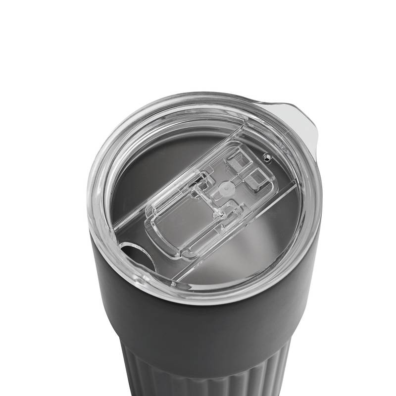 Vakuový hrnek na pití WAVE LINE, šedá Vakuový hrnek na pití WAVE LINE, šedá