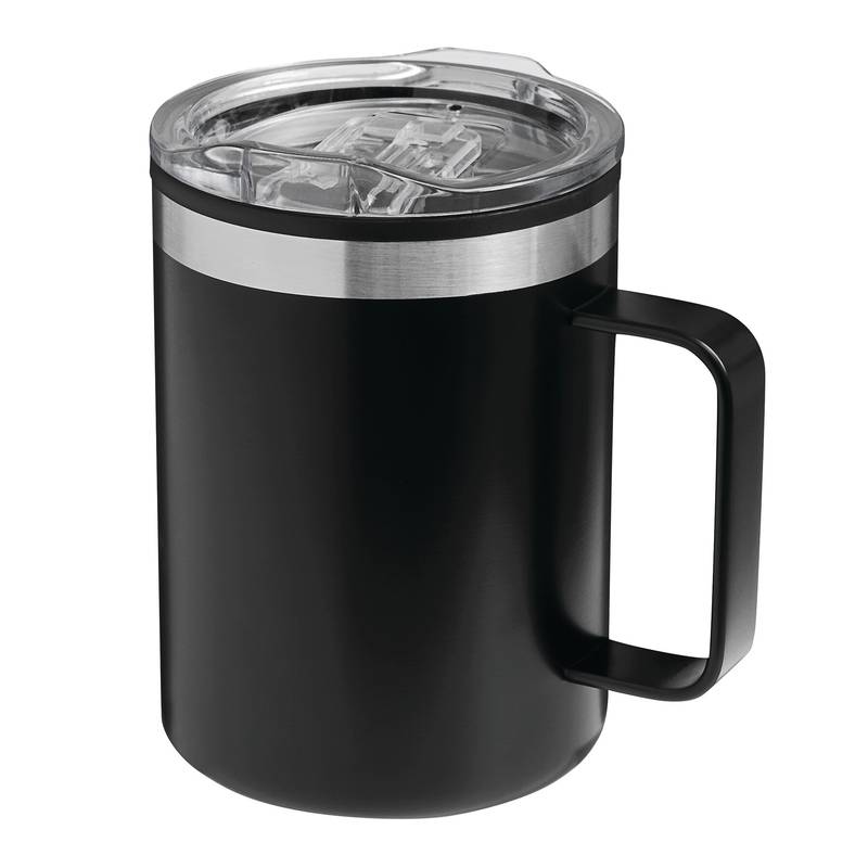 Dvoustěnný cestovní hrnek STYLEMUG, černá Dvoustěnný cestovní hrnek STYLEMUG, černá