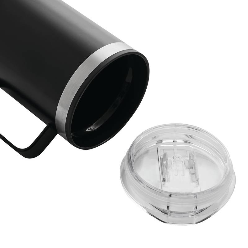 Dvoustěnný cestovní hrnek STYLEMUG, černá Dvoustěnný cestovní hrnek STYLEMUG, černá