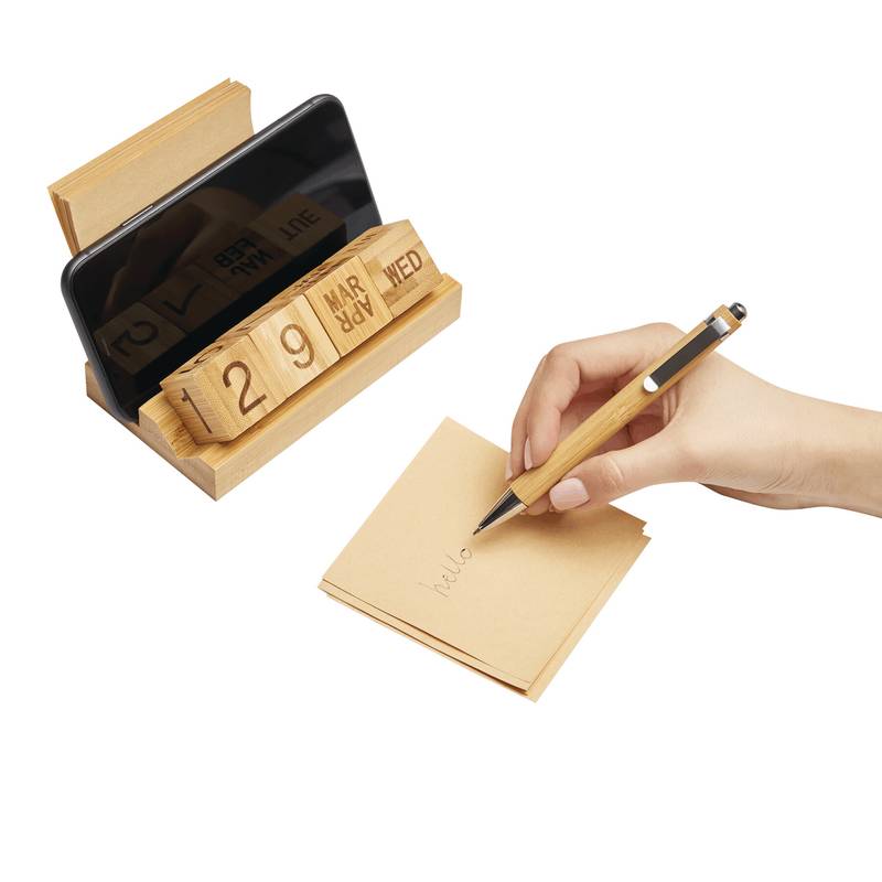 Bambusový držiak na poznámky PERPETUAL, hnedá Wood Bambusový držiak na poznámky PERPETUAL, hnedá Wood