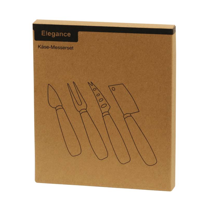Súprava príborov na syr ELEGANCE, hnedá - sivá Silver Súprava príborov na syr ELEGANCE, hnedá - sivá Silver