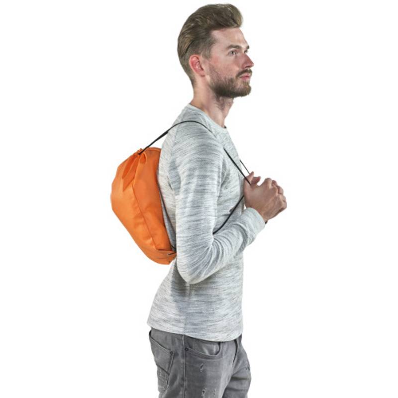 Sťahovací batoh z netkanej textílie, biely Sťahovací batoh z netkanej textílie, biely