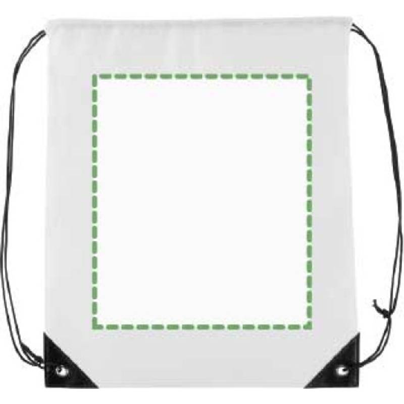 Sťahovací batoh z netkanej textílie, biely Sťahovací batoh z netkanej textílie, biely
