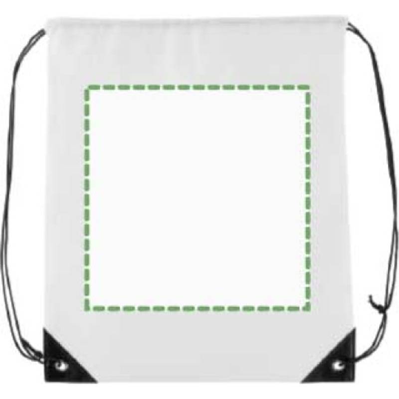 Sťahovací batoh z netkanej textílie, biely Sťahovací batoh z netkanej textílie, biely