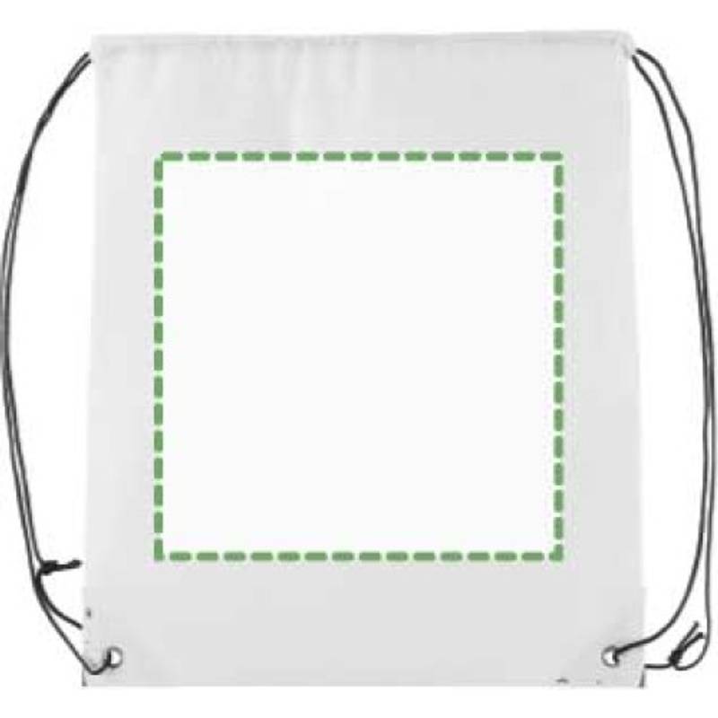Sťahovací batoh z netkanej textílie, biely Sťahovací batoh z netkanej textílie, biely