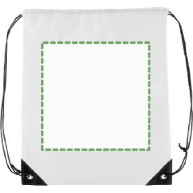 Sťahovací batoh z netkanej textílie, biely Sťahovací batoh z netkanej textílie, biely