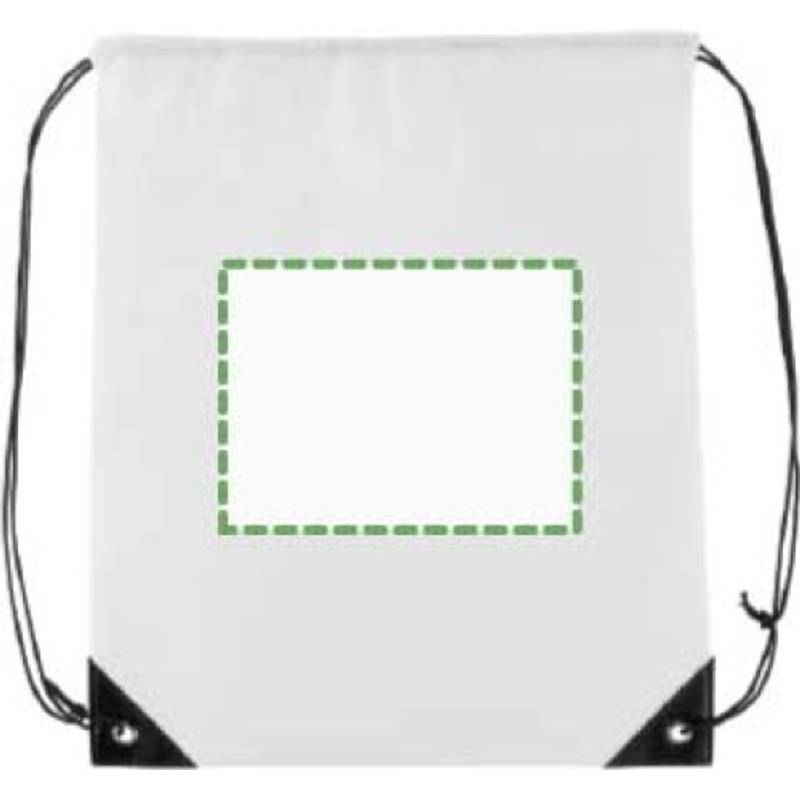 Sťahovací batoh z netkanej textílie, biely Sťahovací batoh z netkanej textílie, biely