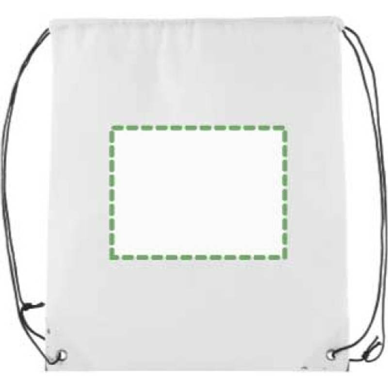 Sťahovací batoh z netkanej textílie, biely Sťahovací batoh z netkanej textílie, biely