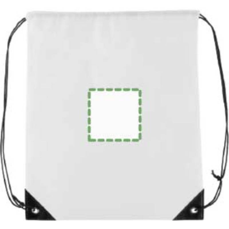 Sťahovací batoh z netkanej textílie, biely Sťahovací batoh z netkanej textílie, biely