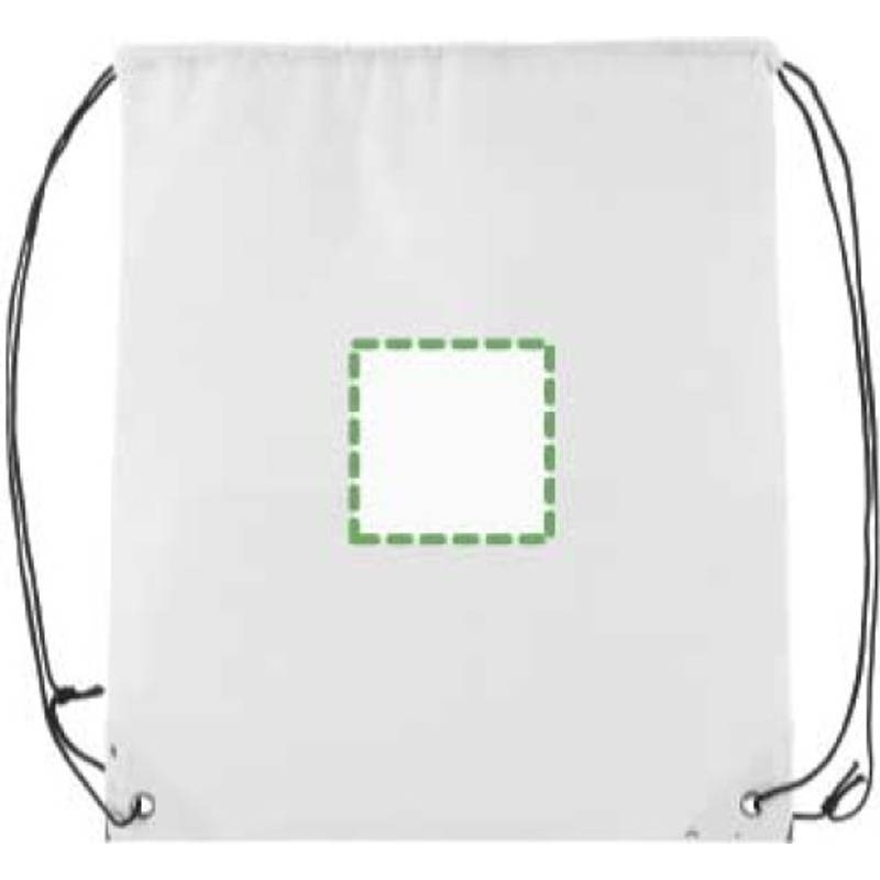 Sťahovací batoh z netkanej textílie, biely Sťahovací batoh z netkanej textílie, biely
