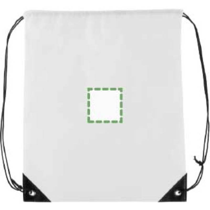 Sťahovací batoh z netkanej textílie, biely Sťahovací batoh z netkanej textílie, biely