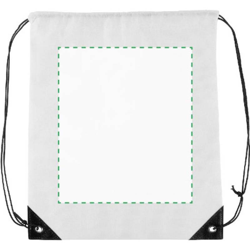 Sťahovací batoh z netkanej textílie, biely Sťahovací batoh z netkanej textílie, biely