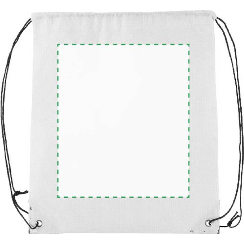 Sťahovací batoh z netkanej textílie, biely Sťahovací batoh z netkanej textílie, biely